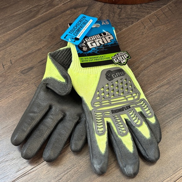 Gorilla Grip Hi-VIS Rhinoflex cut protection, max grip touch screen compatible - Picture 1 of 7